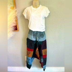 IndieGlam Cotton Patchwork Harem Pants